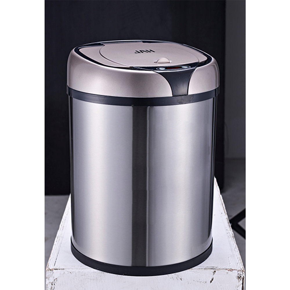 Ведро для мусора сенсорное, круглое, нерж, внутр ведро, Foodatlas JAH-9111, 8 л