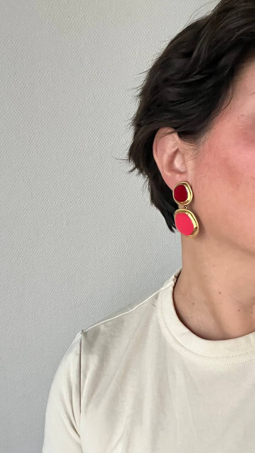 Клипсы с розовой эмалью Anne Klein (только онлайн)