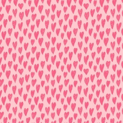 Красные сердечки на розовом фотне