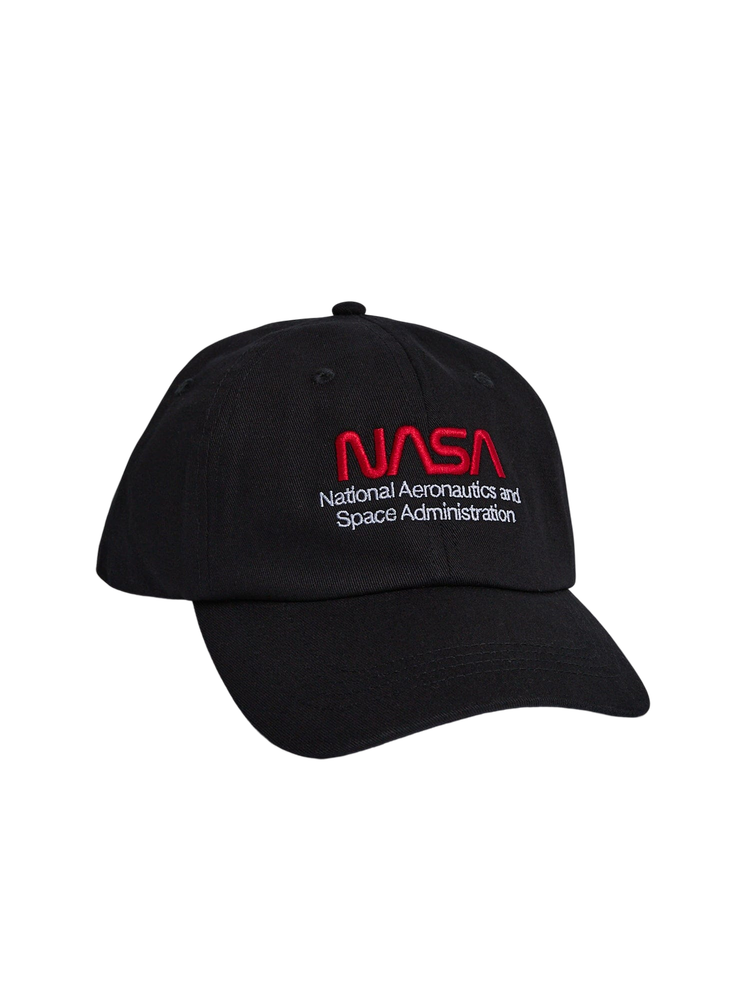 Бейсболка Alpha Industries Nasa Worm Logo Cap Black