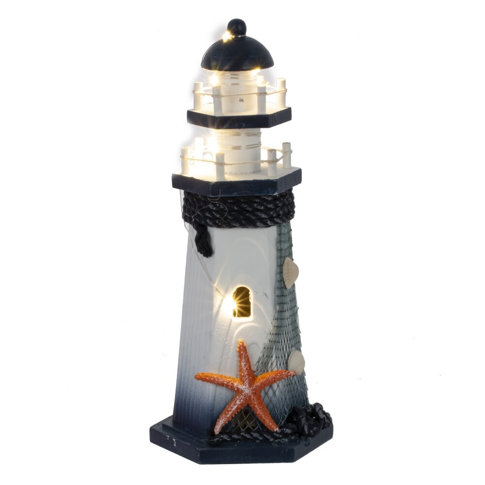 Фигурка декоративная Маяк с подсветкой, в ассортименте