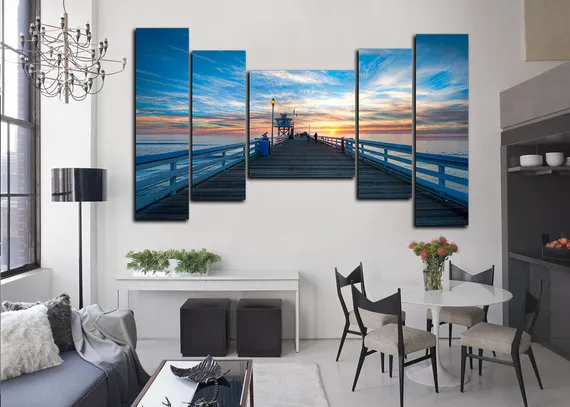 Модульная картина "Морская набережная"