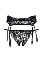 Кружевной пояс с пажами для чулок и трусики Deborah (Размер: 46-48) (Цвет: красный)