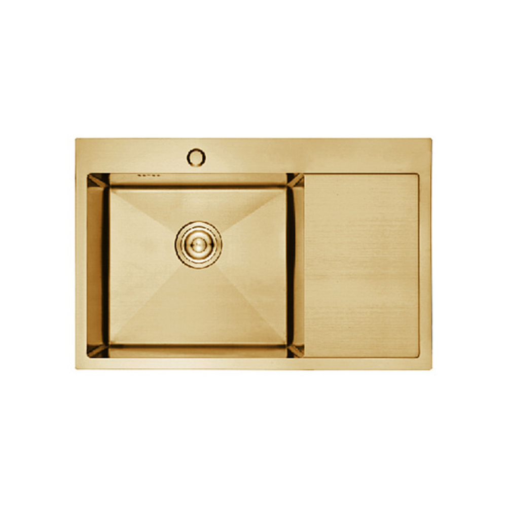 Кухонная мойка премиум GERHANS K37851G-L  PVD бронзовый