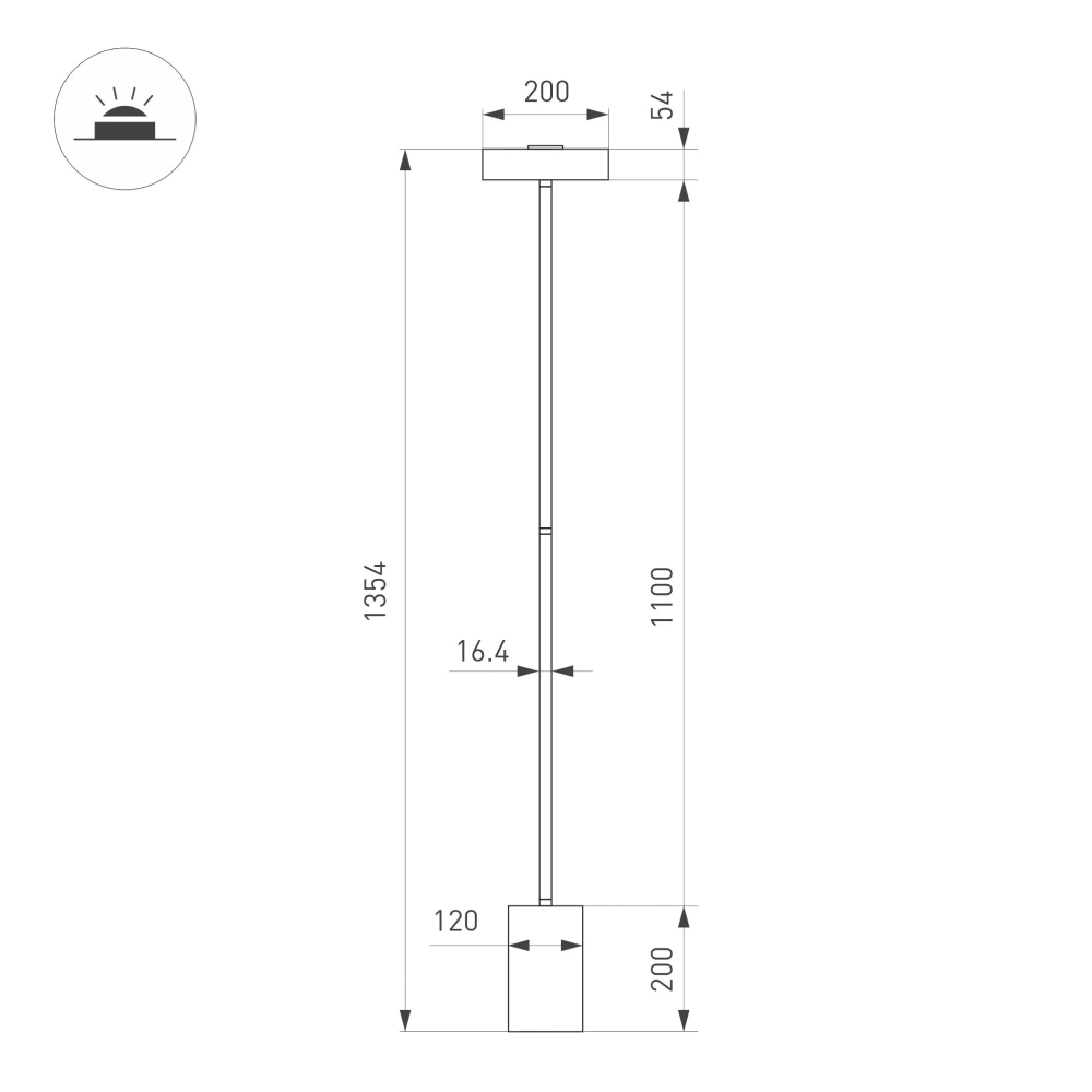 Светильник SP-SAMSARA-FLOOR-16W Warm3000 (BK, 110 deg, 230V) (Arlight, IP20 Металл, 3 года) 052014
