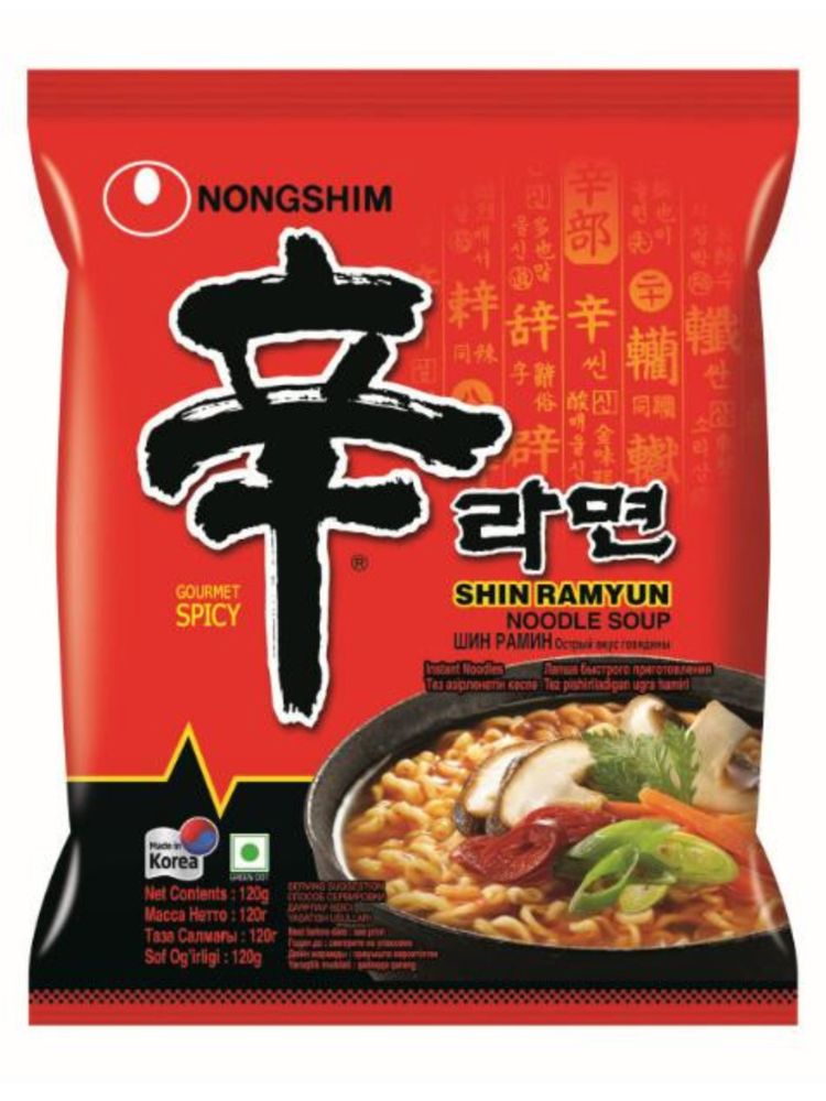 Лапша быстрого приготовления Nongshim Shin Ramyun 120 г, 6 шт