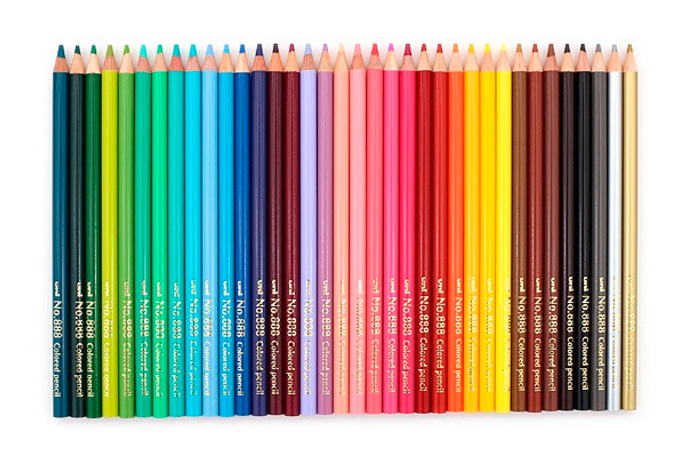 Цветные карандаши Uni №888 (36 шт.)