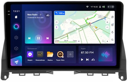 Магнитола для Mercedes-Benz C-класс W204 2007-2011 - Teyes CC3-2K QLed Android 10, ТОП процессор, SIM-слот, CarPlay