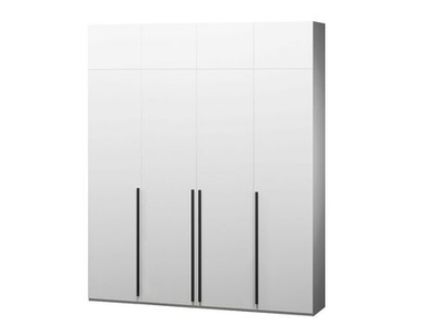 Распашной четырехсекционный шкаф Лорена Пакс-4 с антресолью Белый 0101  210*60*220