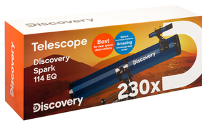 Телескоп Levenhuk Discovery Spark 114 EQ с книгой