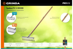 Грабли из нержавеющей стали GRINDA PROLine 12 витых зубцов 39481-12