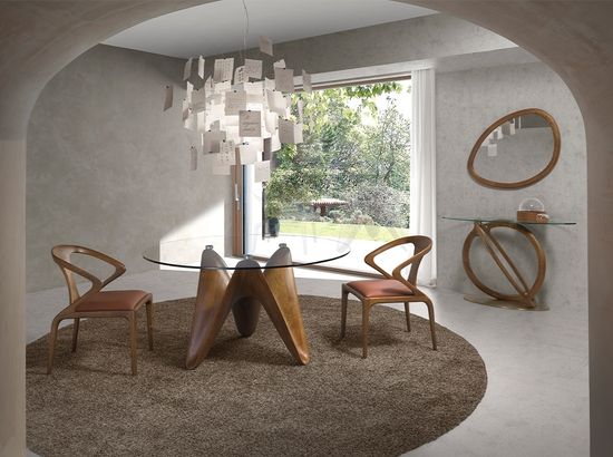 Круглый обеденный стол 1126/RT20045 из закаленного стекла Ø140 Испания 