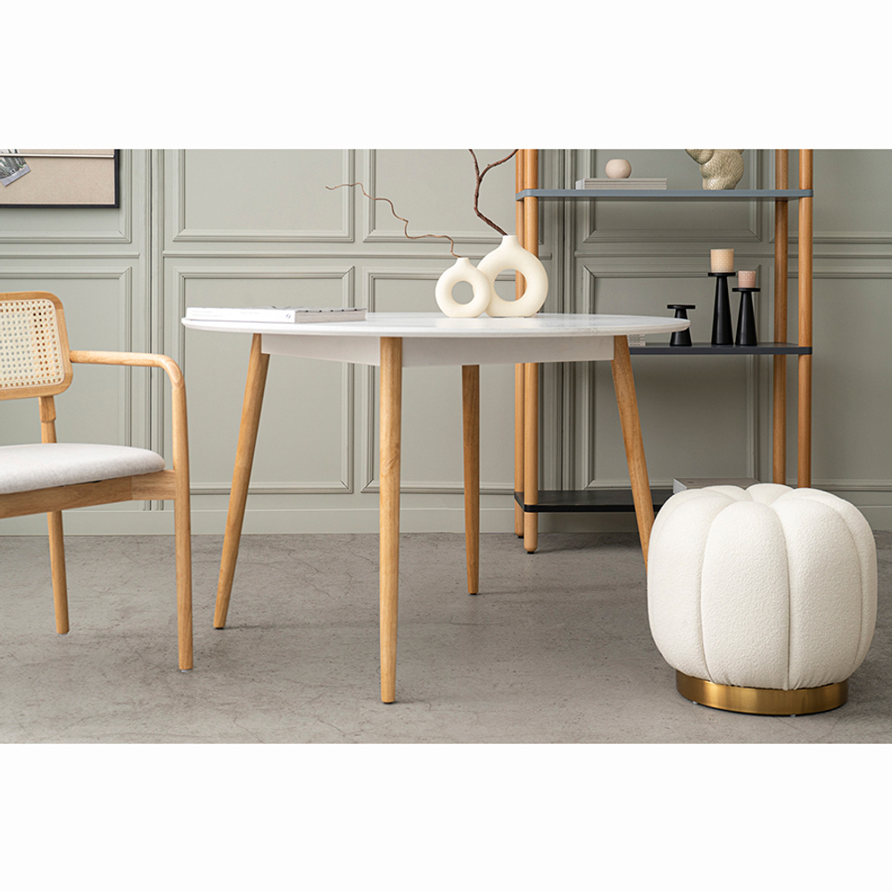 Стол обеденный matyo, D120 см, белый