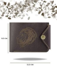 Портмоне Лев коричневая кожа