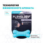 Playology двухслойная жевательная косточка DUAL LAYER BONE для собак средних и крупных пород с ароматом арахиса, большая, цвет голубой
