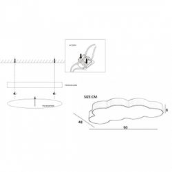 Накладной светильник Imperiumloft CLOUD Розовый CLOUD01