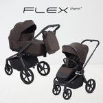 Детская коляска Rant Flex Therm Soft 3 в 1 с автокреслом Miro Black Shine Brown