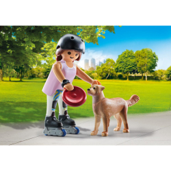 Playmobil 71739 my Life Скейтбордистка с ретривером 12 деталей — фото 3