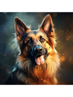 Картина по номерам 30х30см. "Собаки. Немецкая овчарка" 20цв. коробка (арт. Х-6347)
