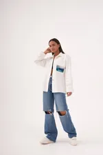 Купить Рубашка Kefirmaykifer Айвазовский хлопковая белая Рубашка Kefirmaykifer Айвазовский хлопковая белая