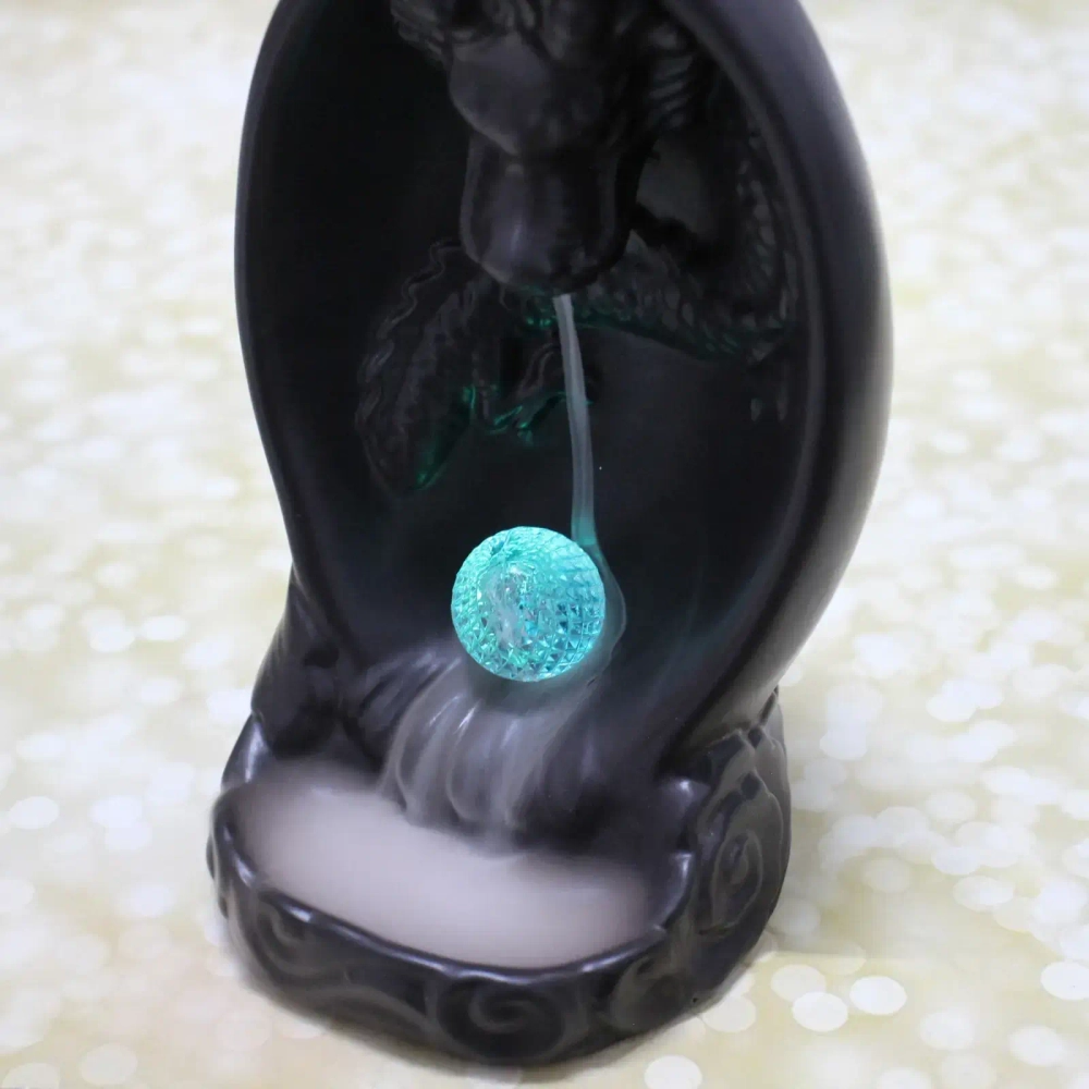 Подставка под стелющиеся благовония «Дыхание дракона» 10*9*17,5см с подсветкой