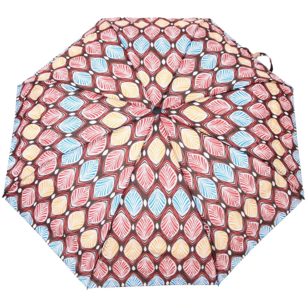 Зонт женский полуавтомат «Ultramarine- Маниока», микс 6 цветов, 8 спиц, d-100см, длина в слож. виде 28см, голубые цветы