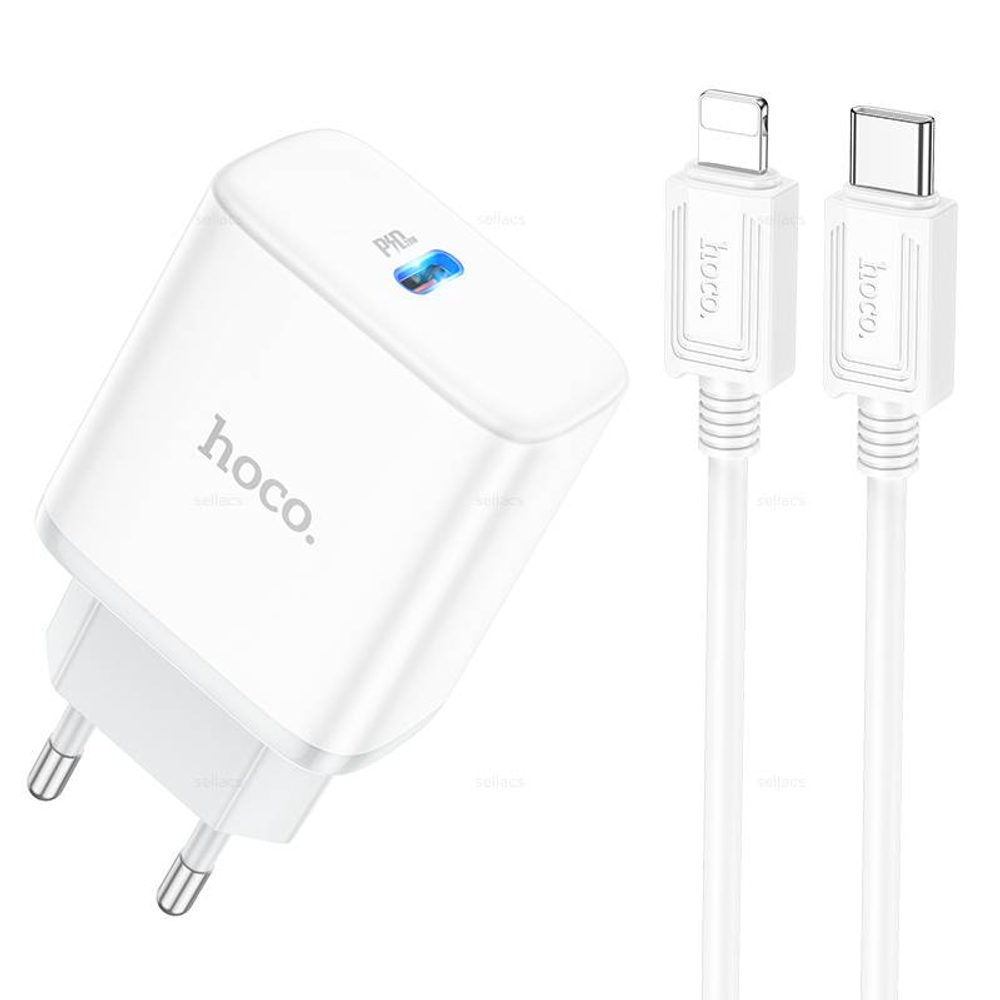 Зарядное устройство на Lightning Hoco C104A 20W PD + QC3.0 (white)