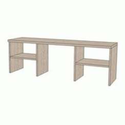 Полка настольная без задней стенки ПФ002 Континент дуб кронберг 1200х320х400