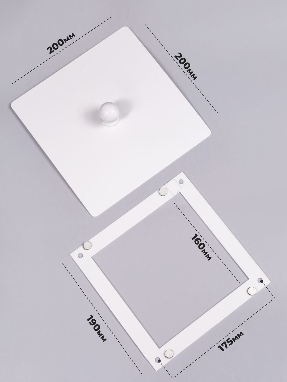 Люк Ревизионный с ручкой 200х200 Белый