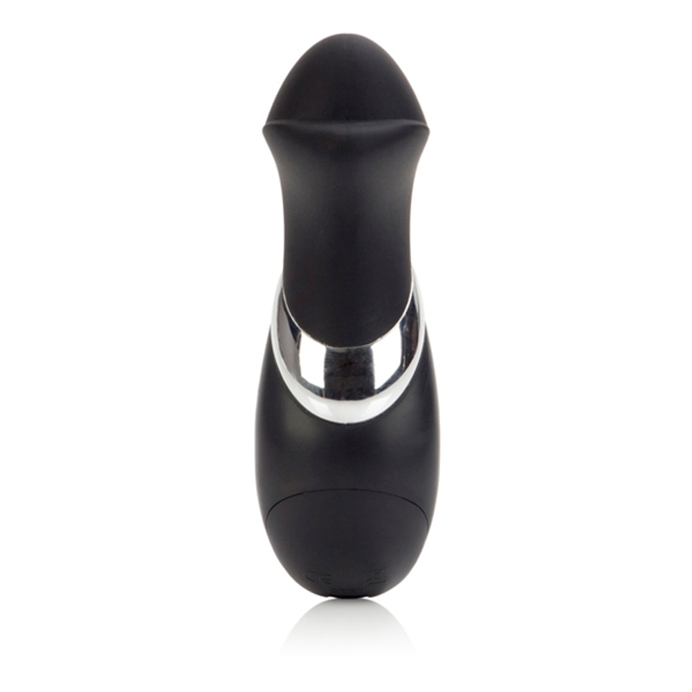 Чёрный клиторальный стимулятор 7-Function Silicone Luxe Euphoria Massagers (Цвет: черный)