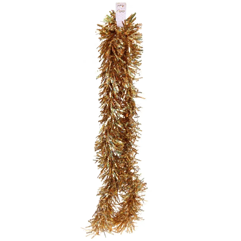 Мишура 2м 15см «Голограмма волна», Шампань