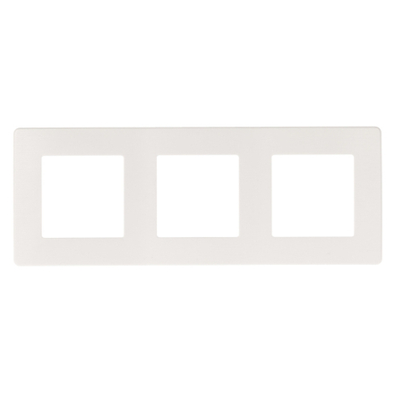 Рамка для розеток и выключателей ЭРА Серия 12 12-5103-01 на 3 поста, Сатин, белый