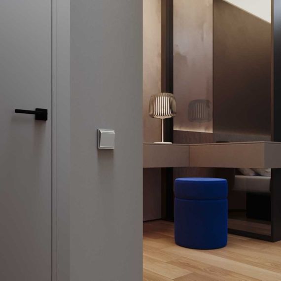 Выключатель встраиваемый S70 карточный 16А, (сталь) Voltum VLS010705