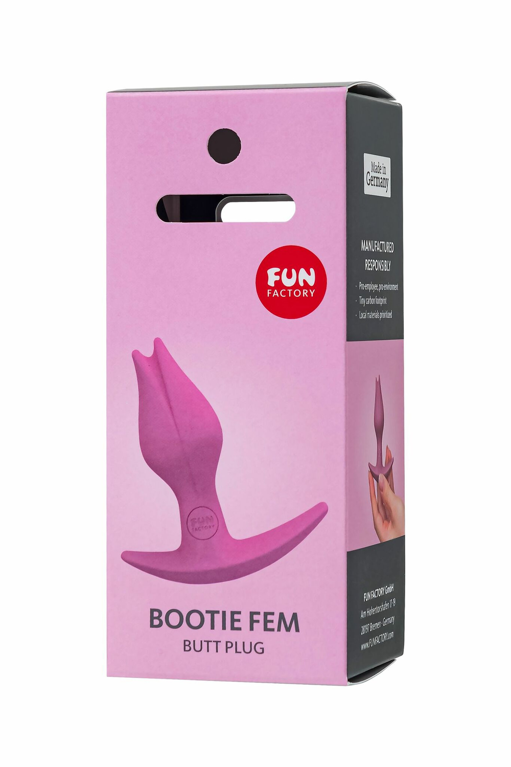 Розовый анальный стимулятор Bootie Fem - 8,5 см. (Цвет: розовый)