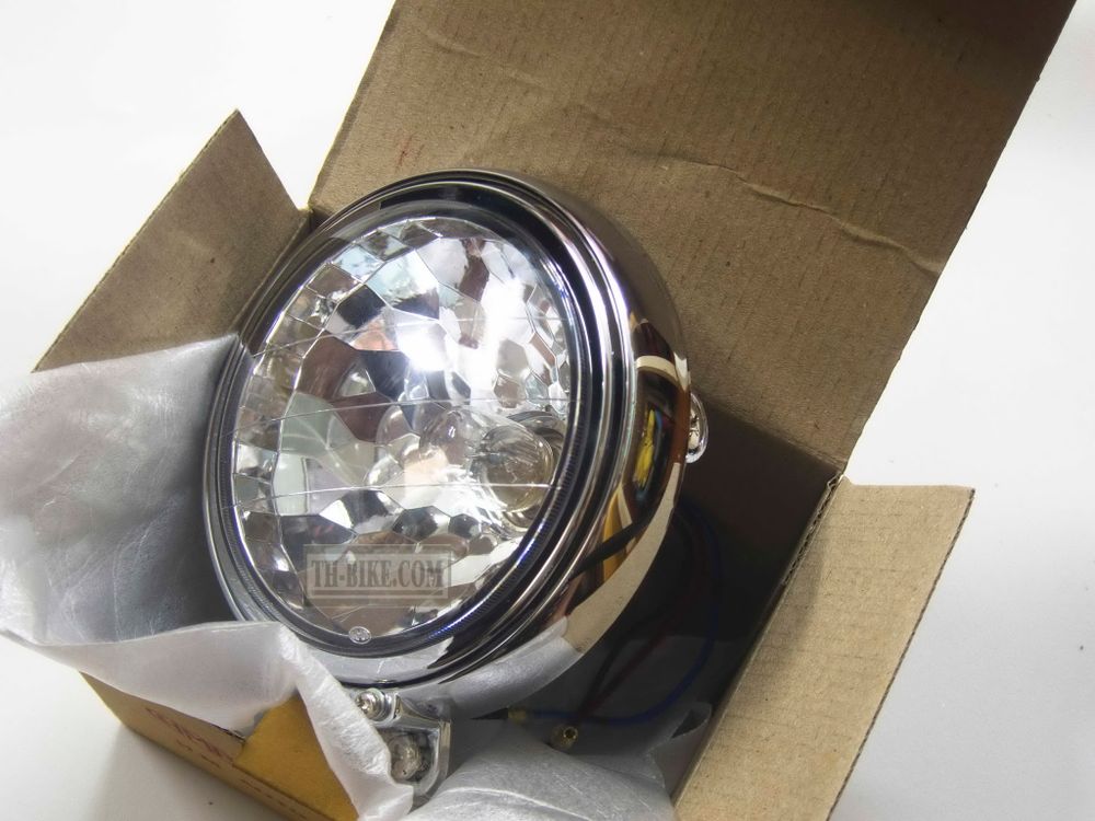 Headlight 4" Diamond lens, For Honda C100. T19. Copy. Made in Thailand. DIY