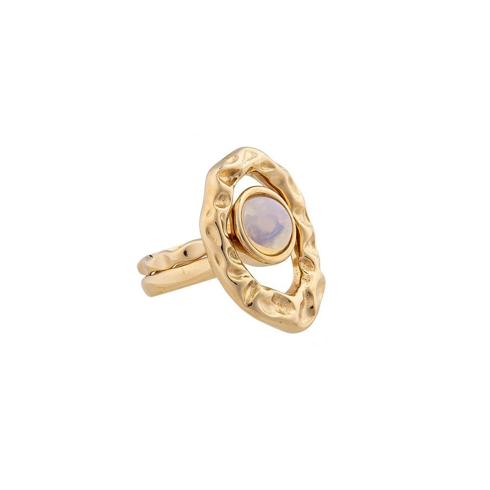 Кольцо двойное Possebon Opaline 16.5 мм K7158.25/16.5 BW/G