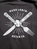 Купить Футболка Hardlunch оверсайз Fork and Knife темно-серая Футболка Hardlunch оверсайз Fork and Knife темно-серая