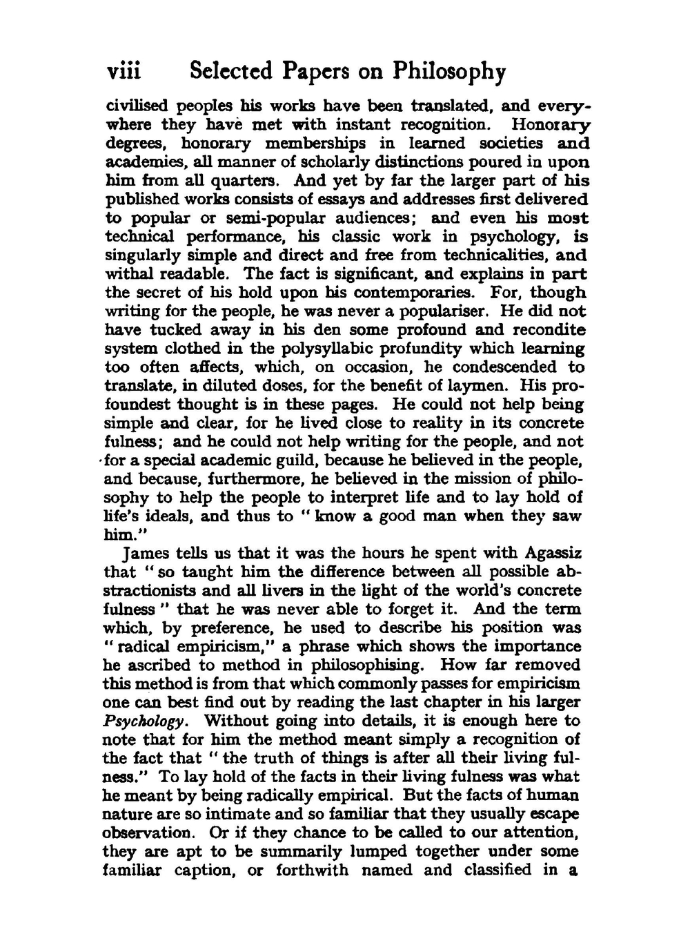 Selected papers on philosophy | James William