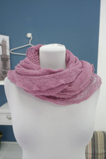 Шарф фиолетовый шерстяной