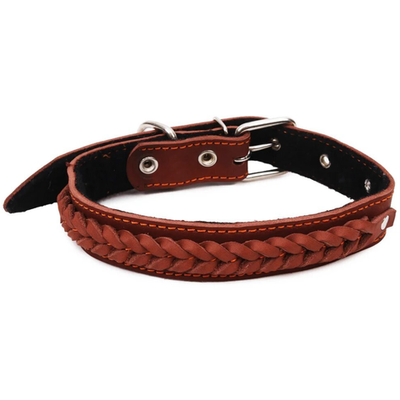 Ошейник кож. №35 с косичкой (60 см) rich breed