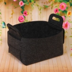 Корзина для хранения войлок 18*15*11 темно-серая