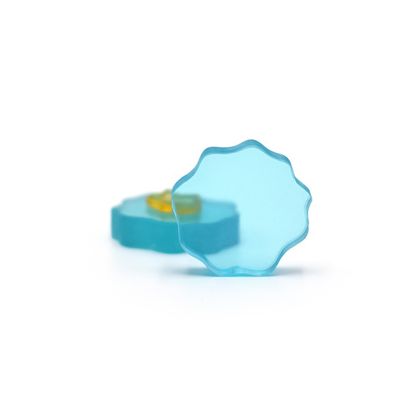 Мини-блок для штампинга / Голубой прозрачный