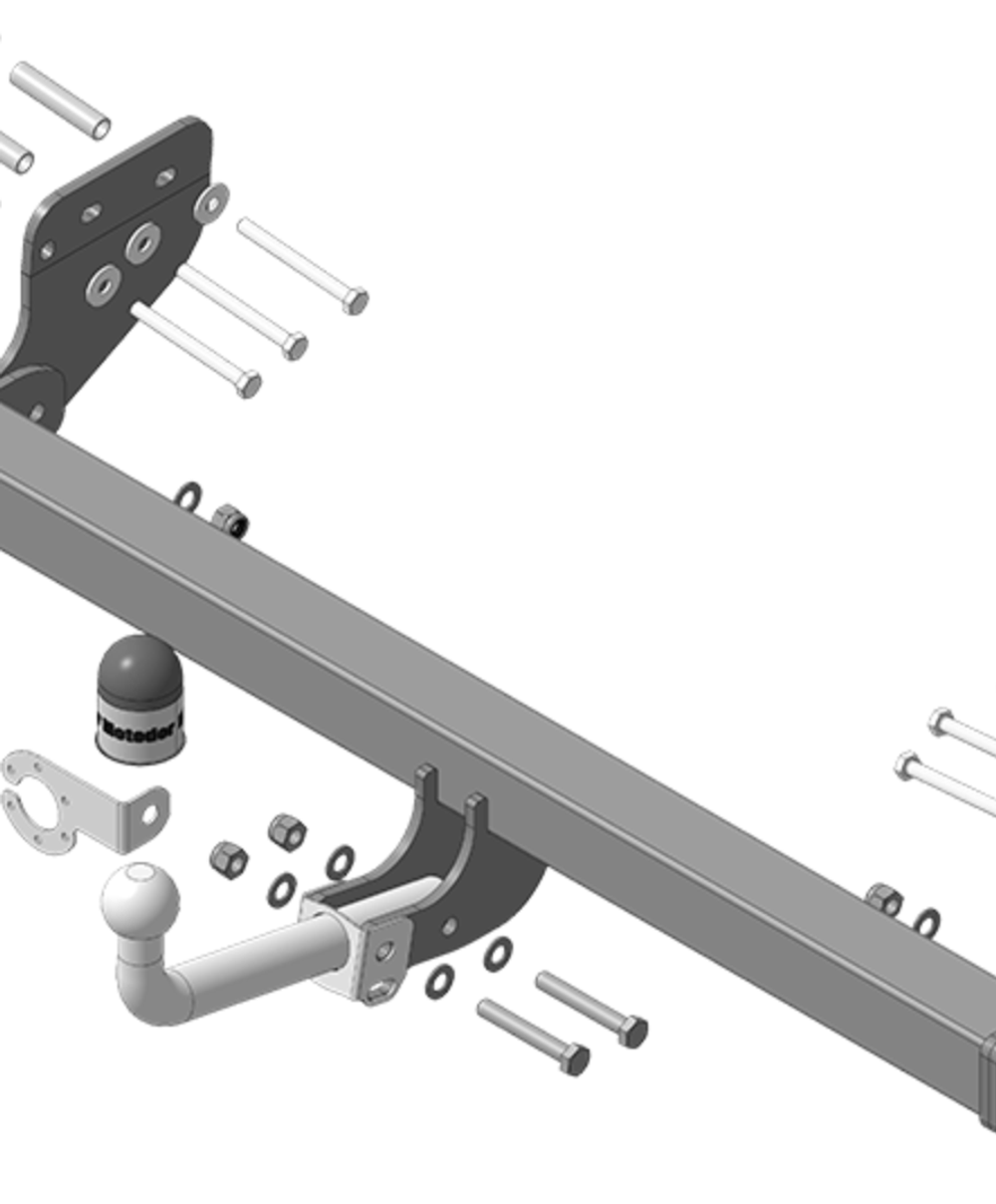 Фаркоп Motodor для KGM Torres 2023- (оцинк. Шар)(паспорт и сертификат в комплекте)(без электрики) 92805-A