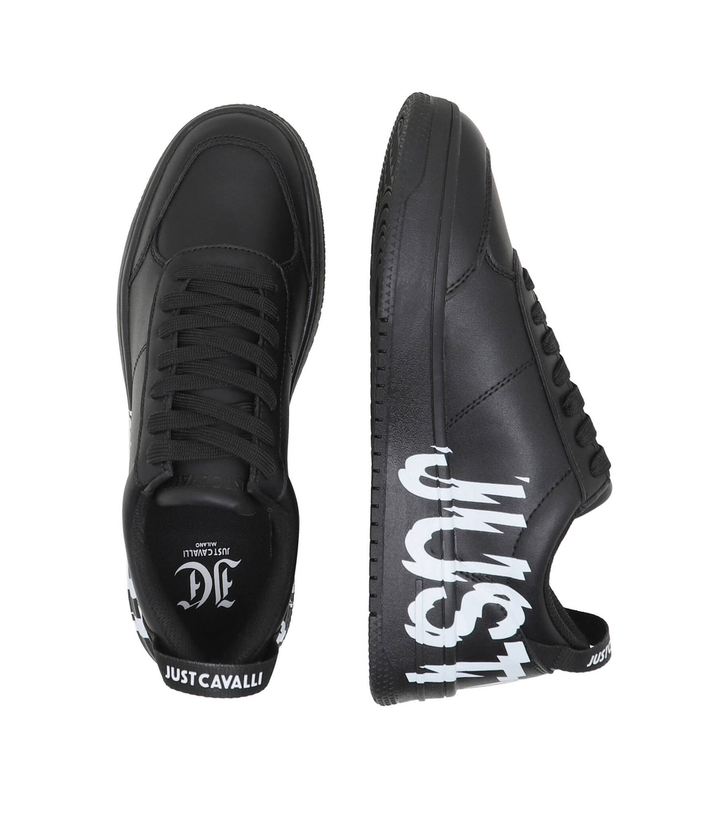 Кожаные кроссовки Just Cavalli - черный(76QA3SM5ZP397)