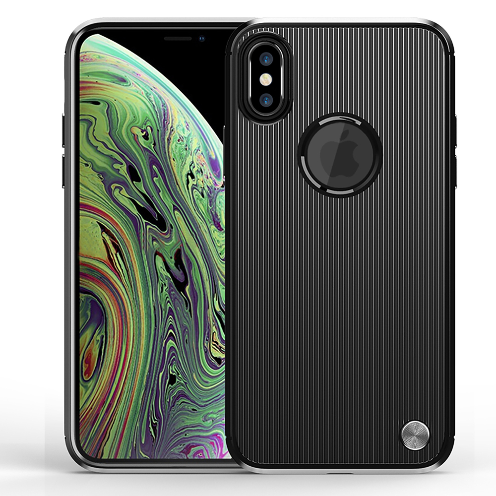 Чехол для iPhone XS Max цвет Black (черный), серия Bevel от Caseport