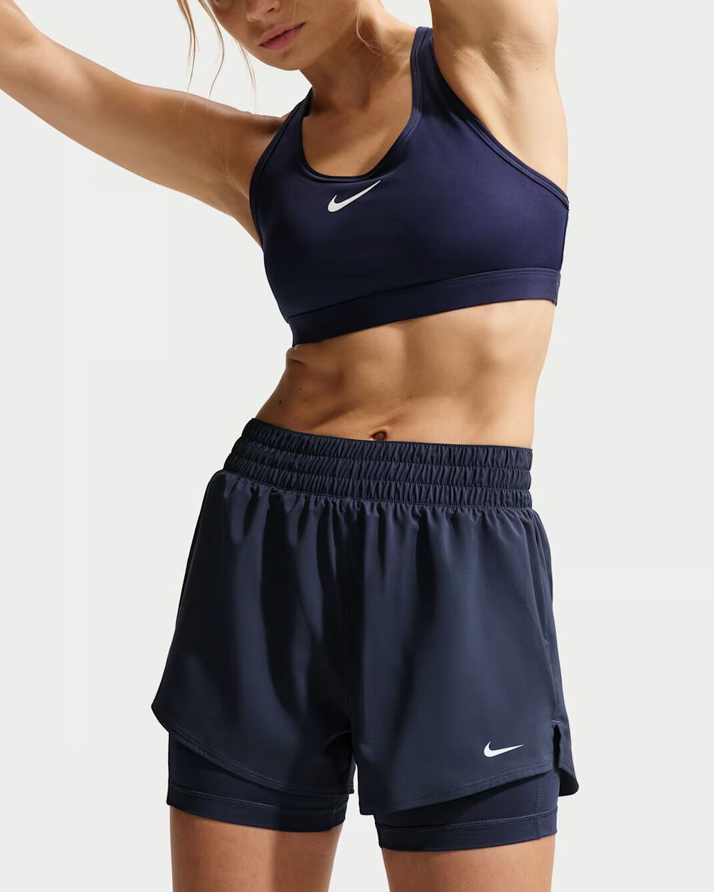 Nike One Женские шорты Dri-FIT с высокой талией, 8 см, 2 в 1 - NIKE