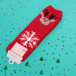 Носки женские махровые «Новогодние чудеса», микс 6 цветов, р. 36-40 (крючок, пакет, стикер)