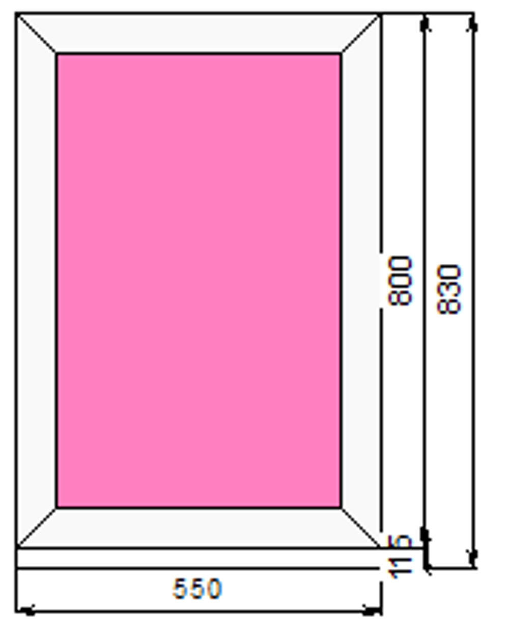 Пластиковое окно 800 х 550 ТермА Эко