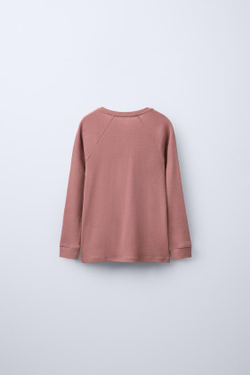 ZARA ПИЖАМА ИЗ СМЕСОВОЙ МЕРИНОСОВОЙ ШЕРСТИ, РОЗОВЫЙ