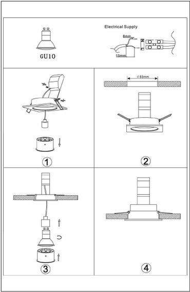 Встраиваемый светильник Lucide Embed 22959/01/30